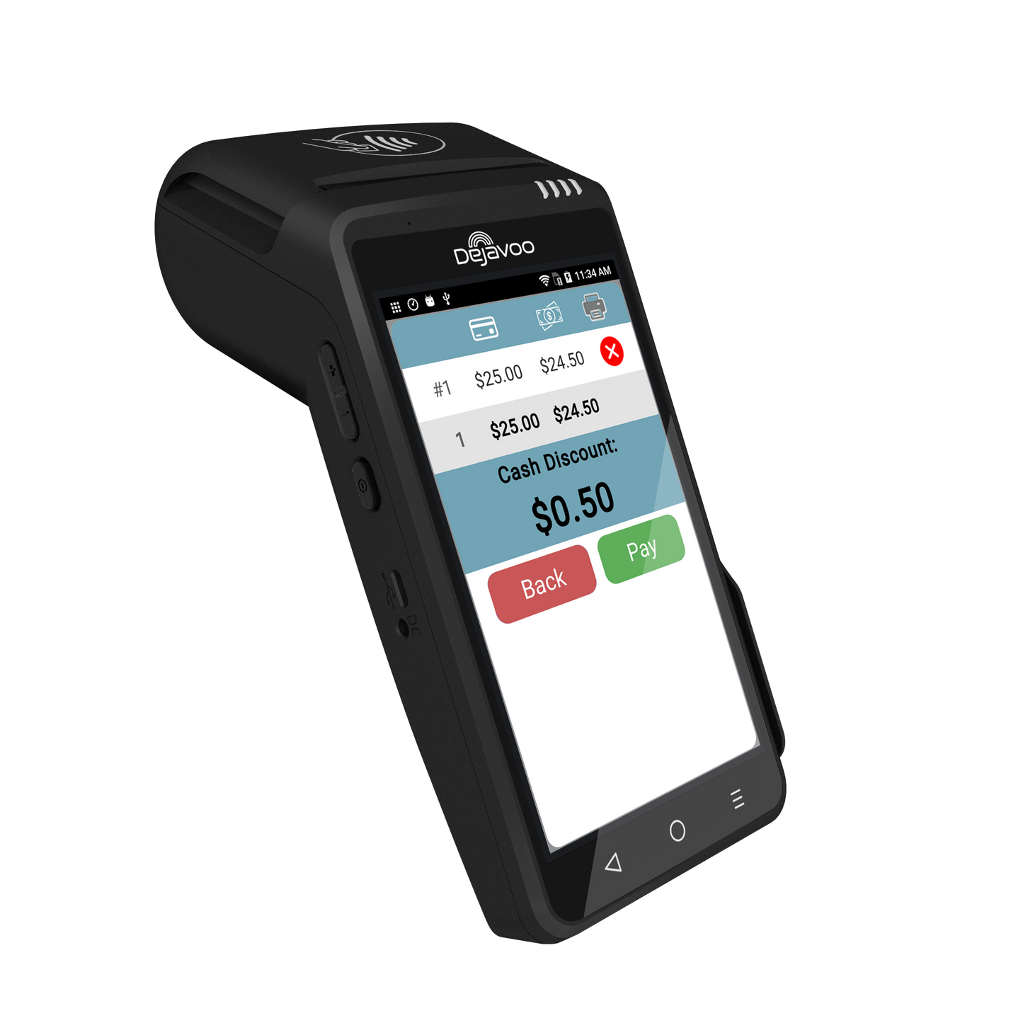 Dejavoo QD2 Mobile Wireless Android Bluetooth, WiFi and 4G Terminal - (New)